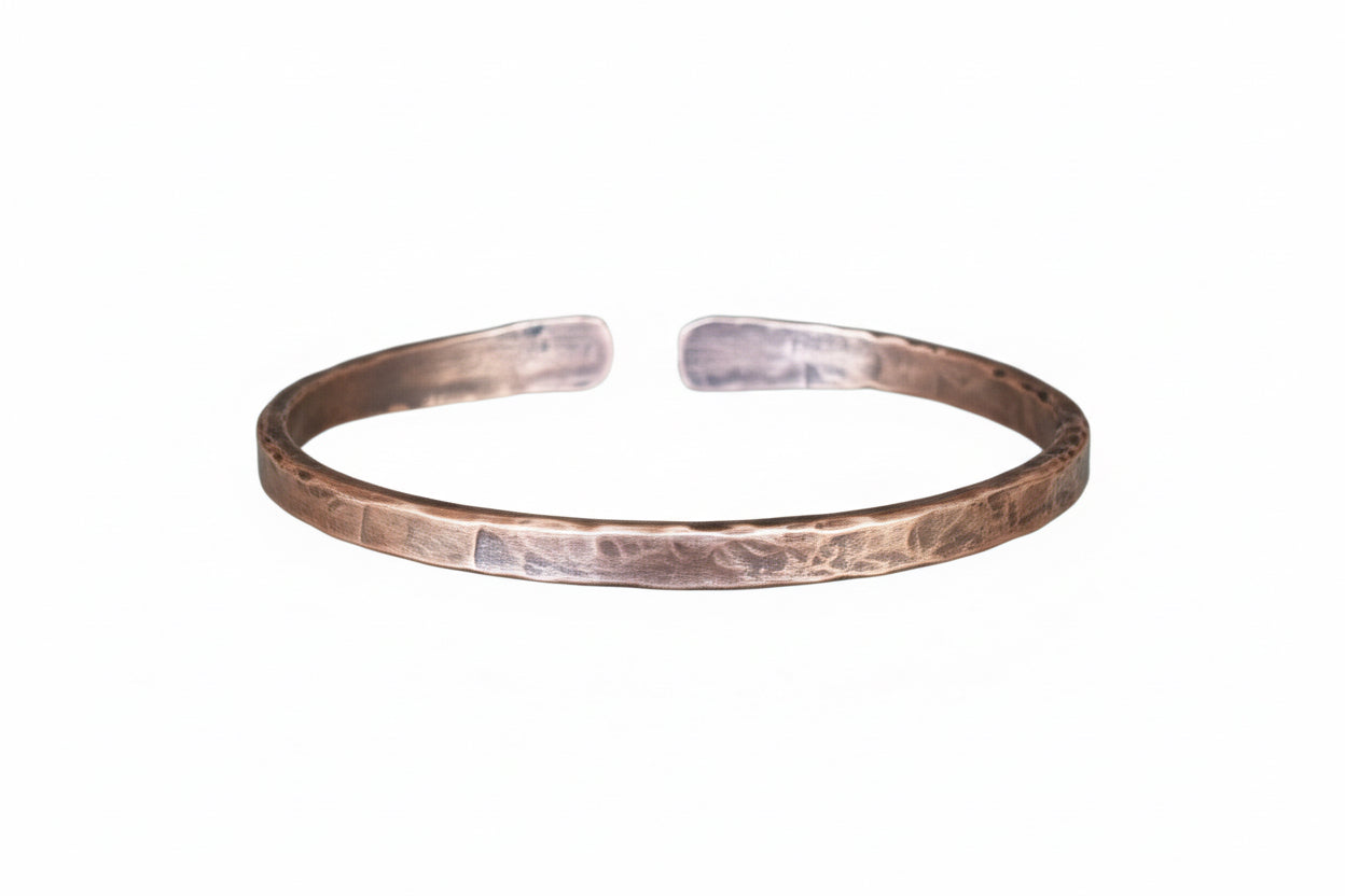 Premium Handmade Copper Bracelet - Rustic Hammered