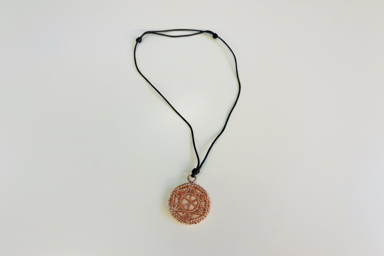 Copper Tensor Geometry Pendants