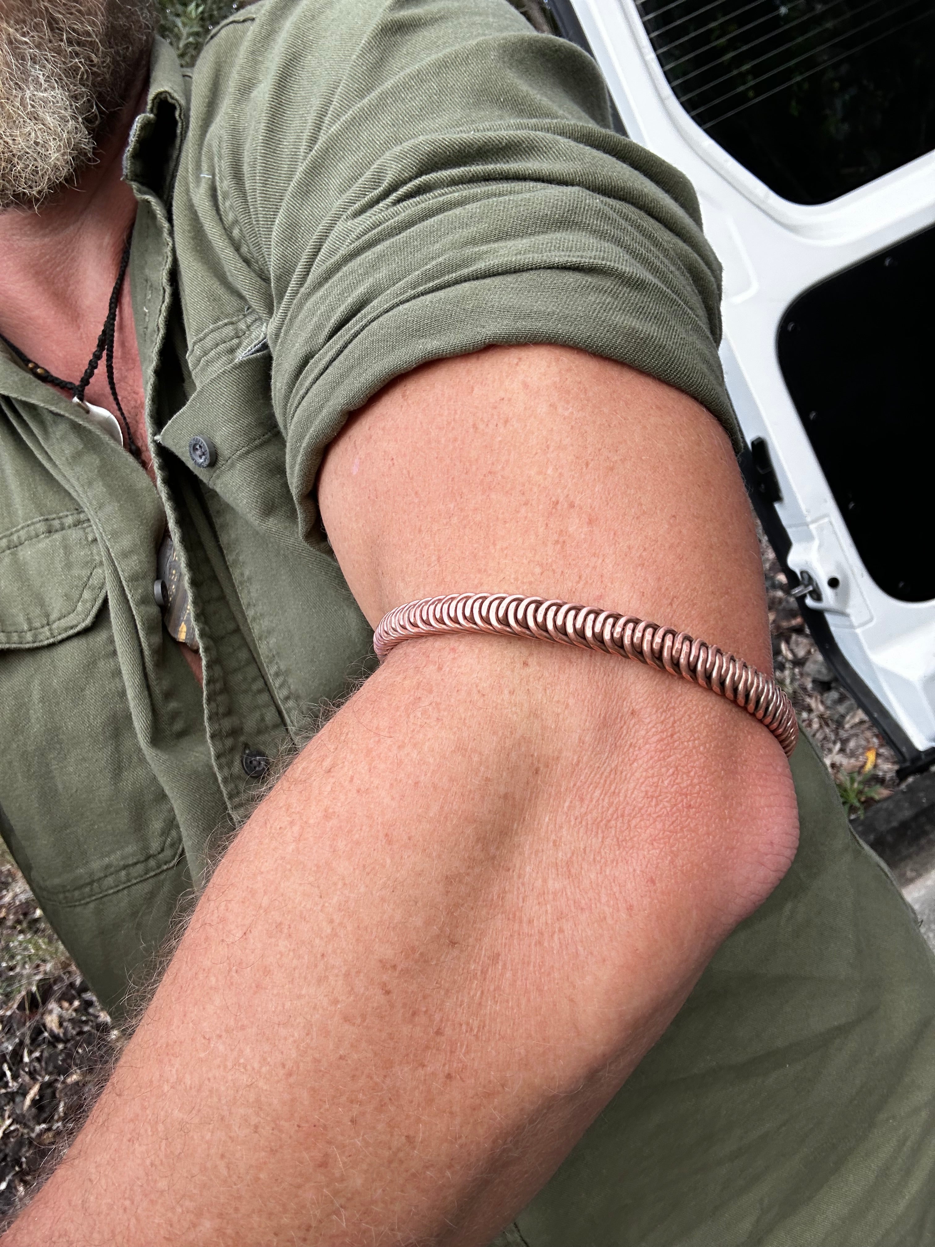 Handwoven Copper Armband – Custom Made