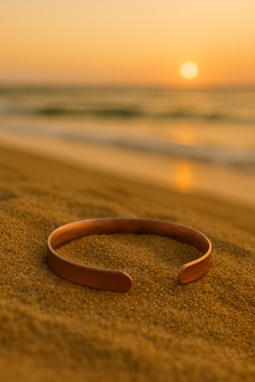 C Clamp copper Bracelet concave Australian hand made