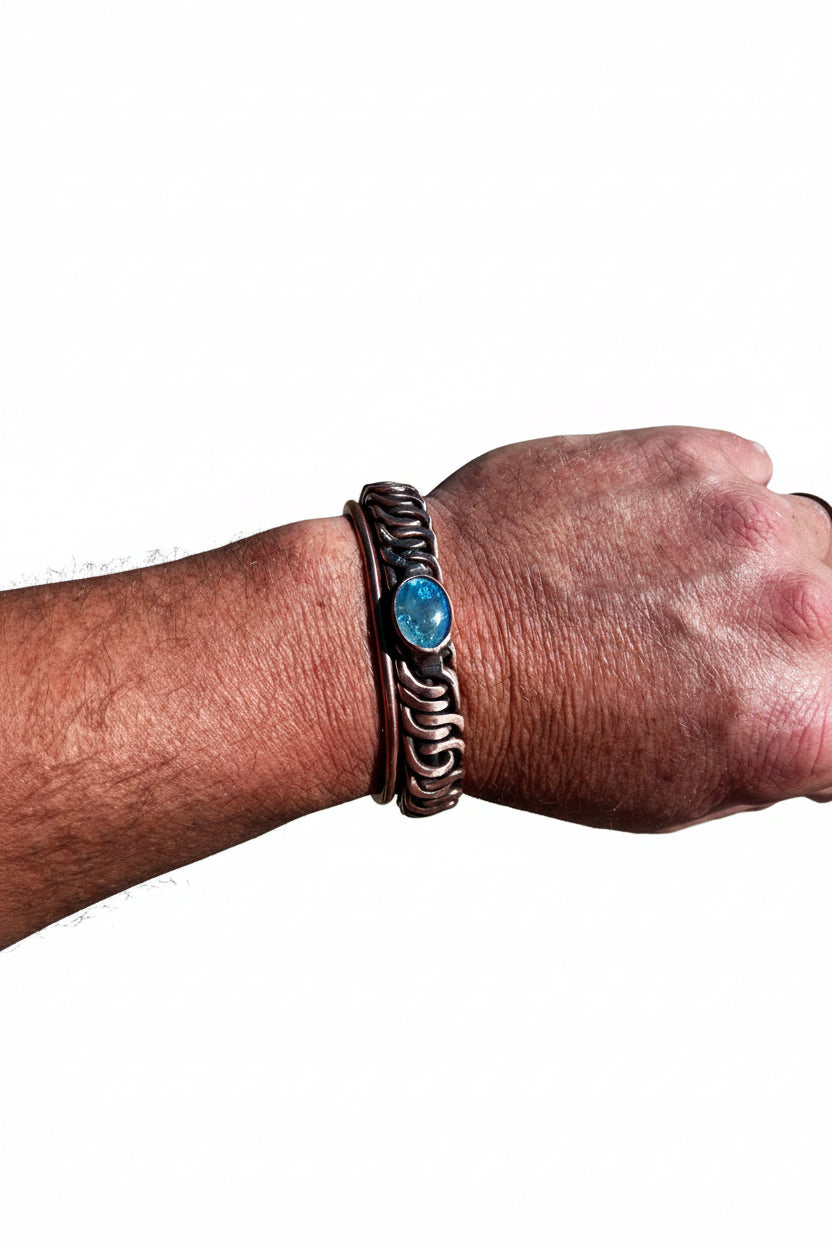 Australian Handmade Copper Opal Bracelet.