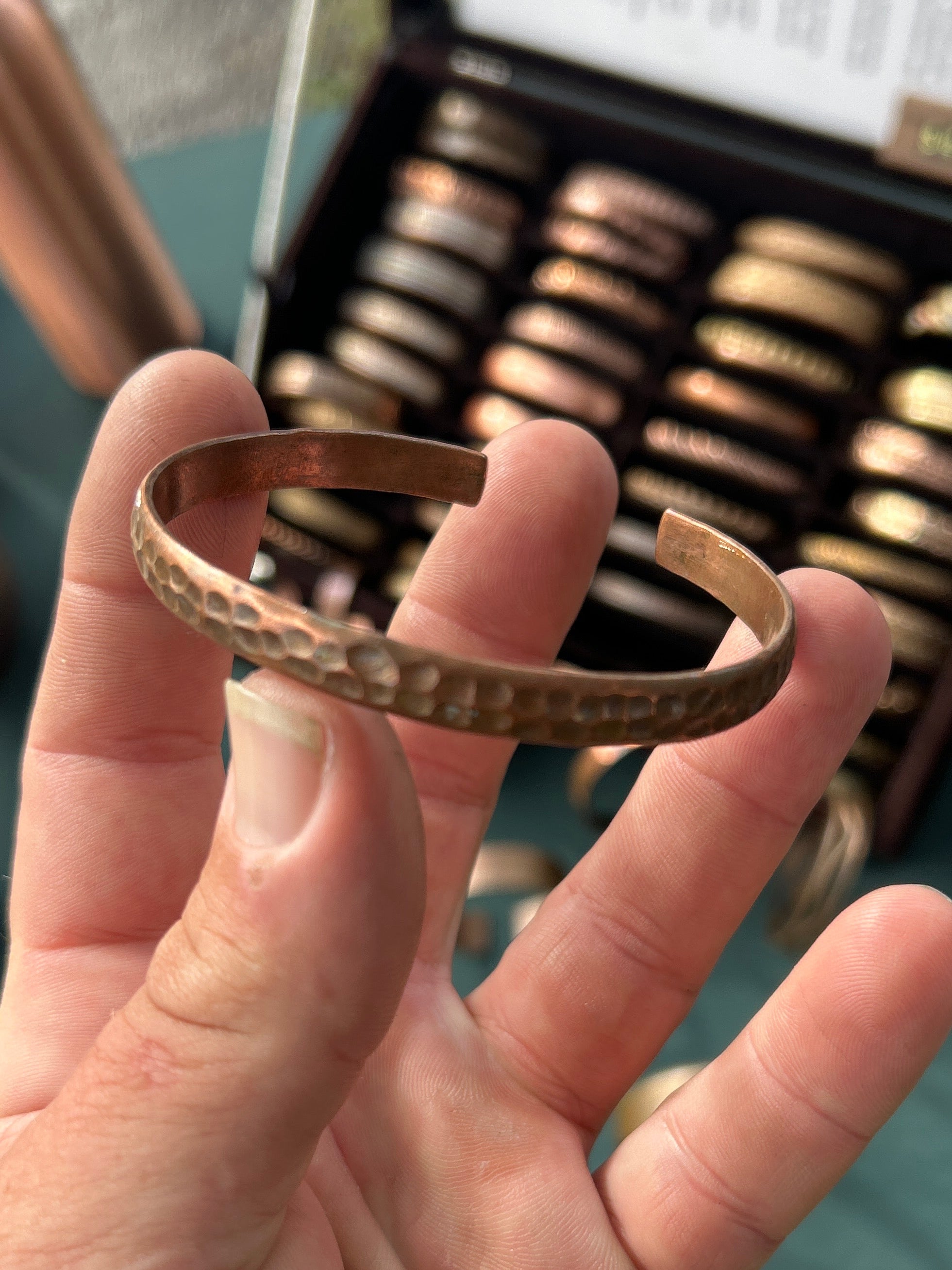 Premium Handmade Copper Bracelet - Rustic Hammered