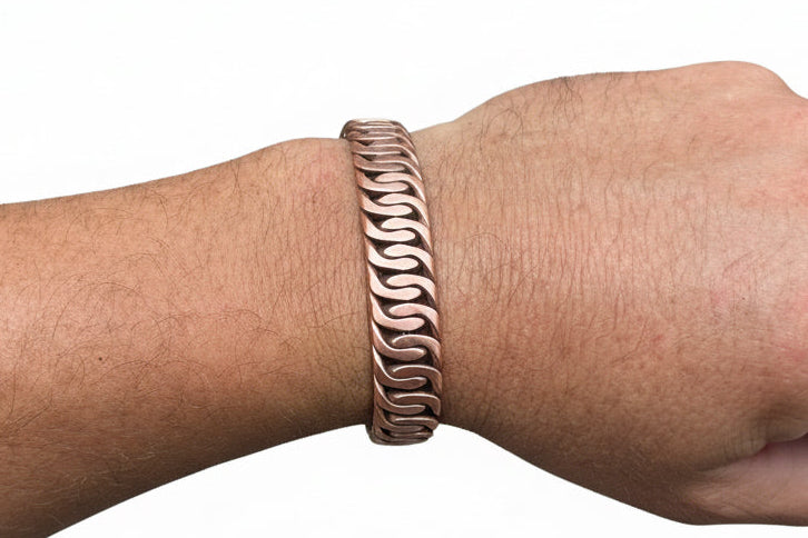 Premium Handmade Copper Braided Bracelet - Bigger Ocean Ripple