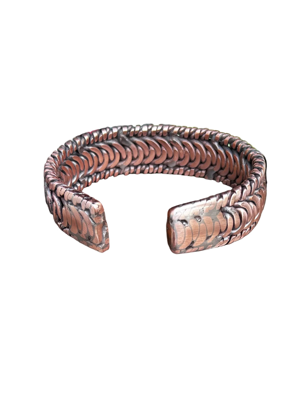 Premium Handmade Copper Braided Bracelet - Big Viking hammer cuff.