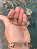 Hand made hammered copper bracelet
